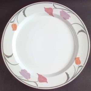 Dansk Tivoli Belles Fleurs Gray 13" Chop Plate (Round Platter)